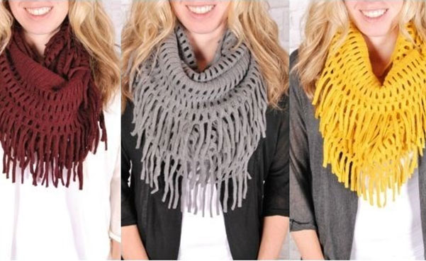 fall fringe scarves