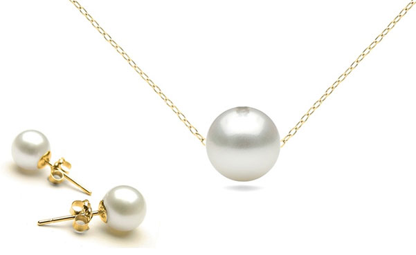 Pearl Earring and Pendant Set