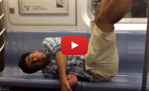 drunk guy on subway