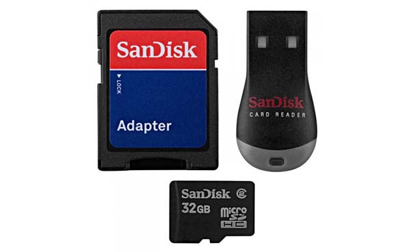 SanDisk 32GB Class 2 MicroSD Card with SD Adapter