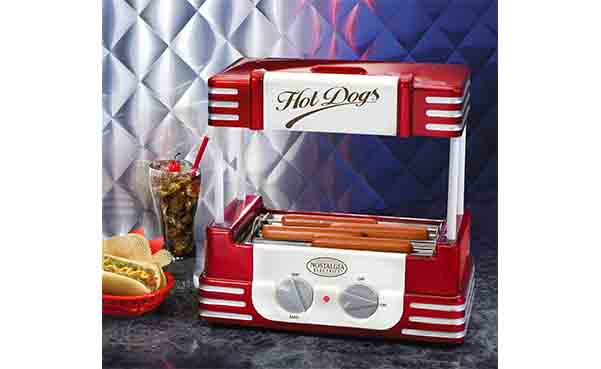 Retro Series Hot Dog Roller with Bun Warmer