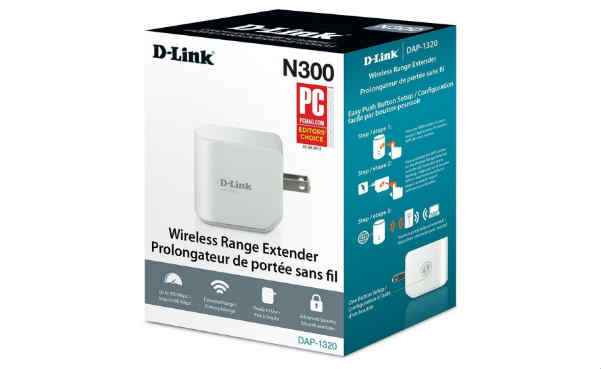 D-Link Wireless N 300 Mbps Compact Wi-Fi Range Extender (DAP-1320)
