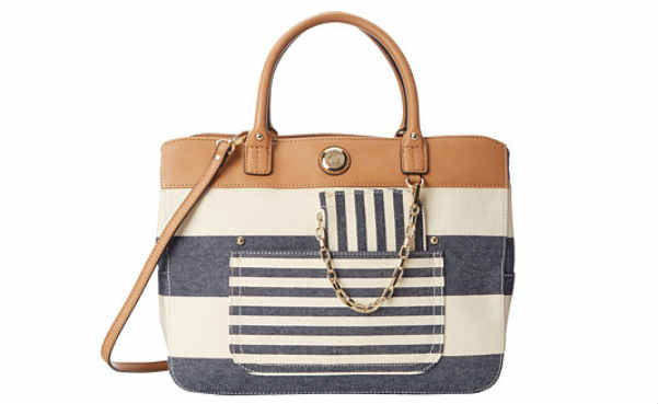 Tommy Hilfiger Lexi Woven Rugby Stripe Convertible Shopper