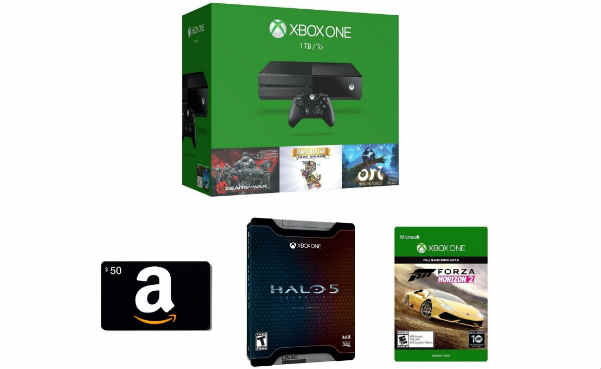 Xbox One 1TB Console - 5 Games Bundle + $50 Gift Card