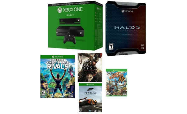 Xbox One 500GB Console w/Kinect - 5 Game Bundle