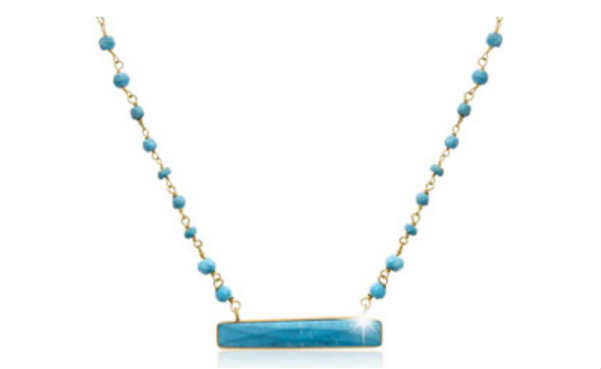 25 Carat Turquoise Bar Necklace