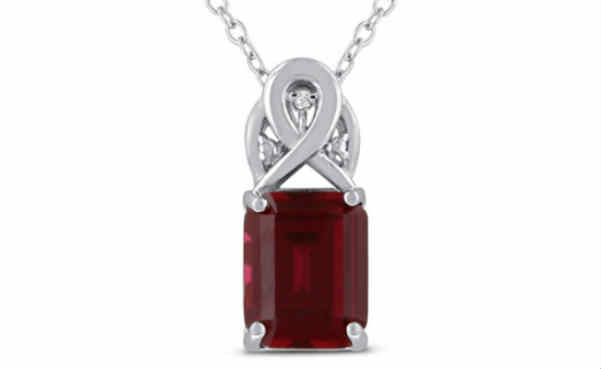 3 Carat Ruby and Diamond Necklace