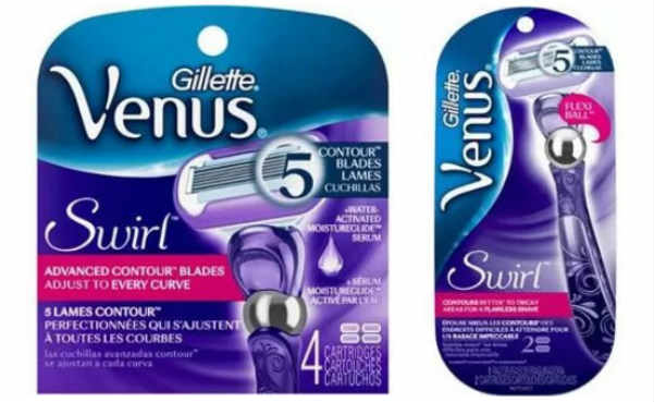 Gillette Venus Swirl Razor and 6 Refills Bundle