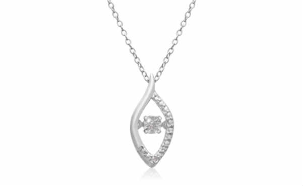 Shimmering Stars Diamond Halo Necklace