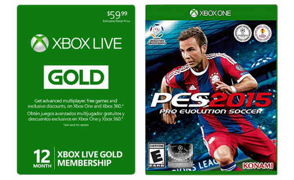 Xbox LIVE 12 Month Gold Membership Card + Pro Evolution Soccer 2015