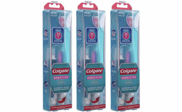 3-Pack Colgate Sensitive Enamel Health Extra Soft Manual Toothbrush + Built In Sensitivity Relief Pen