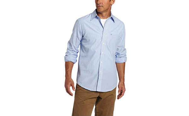 IZOD Men's Striped Essential Woven Shirt