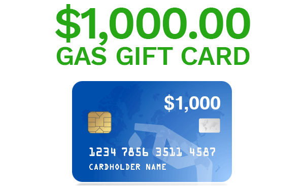 $1,000 Gas Card Giveaway