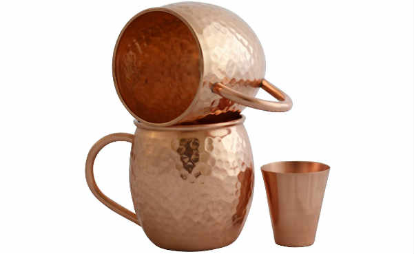 Moscow Mule Copper Mugs with Shot Glass
