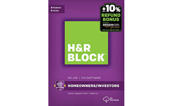 H&R Block Tax Software Deluxe + State