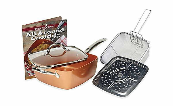 Tristar Products 5 Piece Chef Pan with Glass Lid
