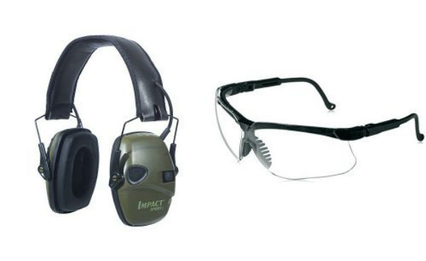 Pack of 2 Honeywell Classic Green Earmuffs with Two Safety Eyewear