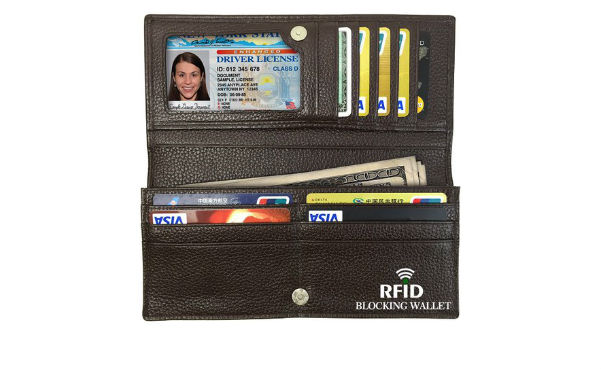 RFID Blocking Women's Leather Wallet