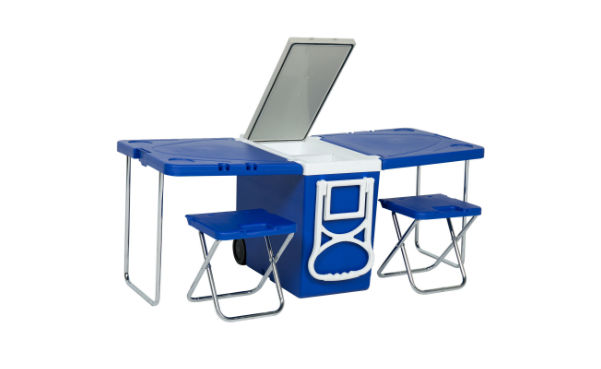 Rolling Cooler W/ Table And Chairs