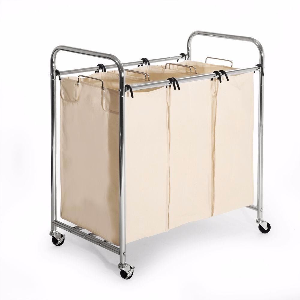 3 Bag Laundry Hamper Cart