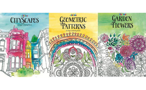 3-Piece Adult Coloring Book Collection