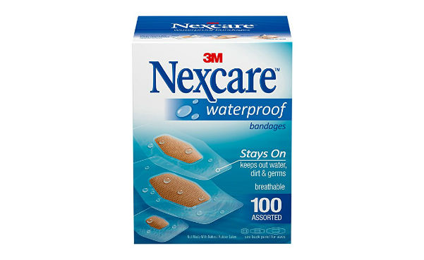 3M Nexcare Waterproof Assorted Bandages, 100 Count