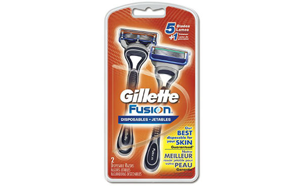 Gillette Fusion Disposable Razors, 2 Count