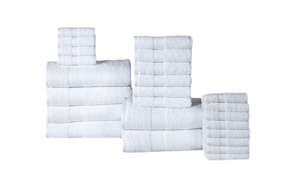 24-Piece 100% Cotton Towel Set