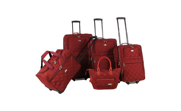 American Flyer Pemberly 5 Piece Buckles Luggage Set