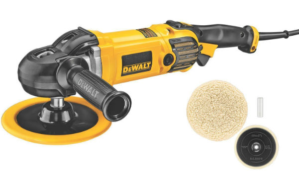 DEWALT Variable Speed Polisher with Wool Buffing Pad
