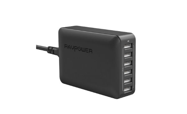 RAVPower 60W 12A 6-Port USB Charging Station