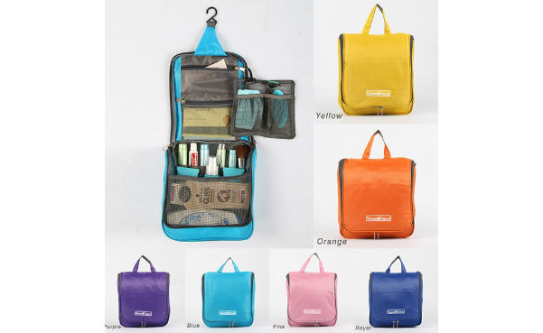 Travel Check Waterproof Cosmetic Hanging Organizer Bag