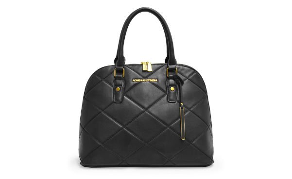 Adrienne Vittadini Diamond Stitch Collection Quilted Dome Satchel