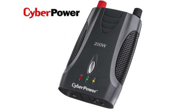 CyberPower 200-Watt Power Inverter with USB Port and AC Outlet