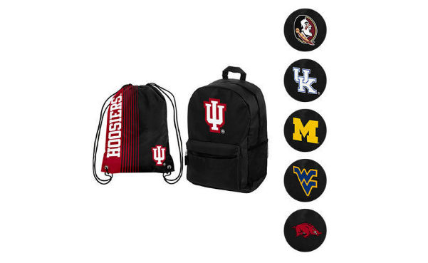 NCAA Backpack and Drawstring Bag Combo Pack