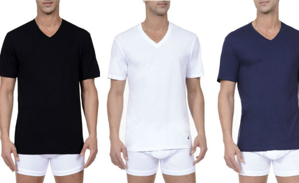 Nautica Mens V-Neck T-Shirt 3-Pack