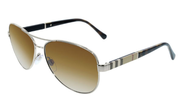 Burberry Women's Gradient Brown Aviator Sunglasses