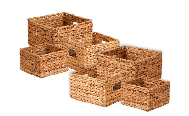 Honey-Can-Do 6-Pack Nesting Water Hyacinth Baskets