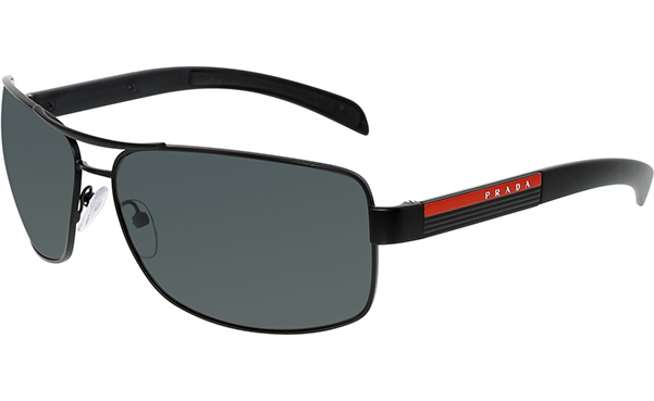 Prada Men's Black Aviator Sunglasses