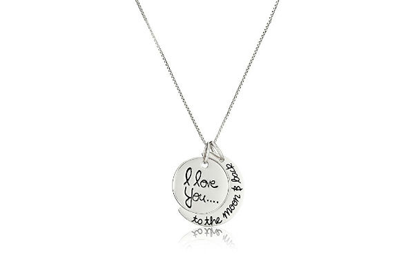 Sterling Silver "I love you to the moon & Back" Pendant Necklace