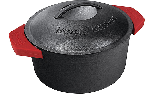 Utopia Kitchen Pre Seasoned Cast Iron Dutch Oven
