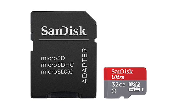 SanDisk Ultra 32GB microSDHC UHS-I Card with Adapter
