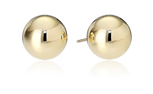 14k Yellow Gold Ball Stud Earrings