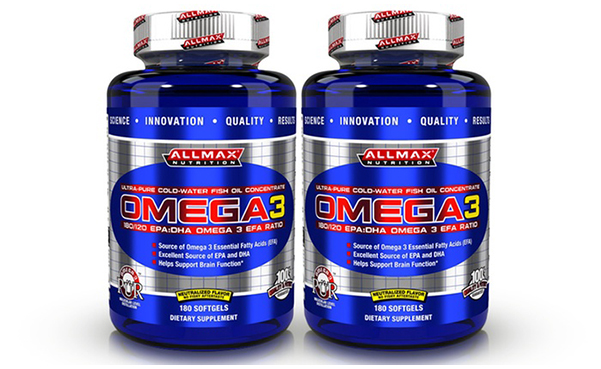 2-Pack ALLMAX Omega-3 Ultra-Pure Cold-Water Fish Oil