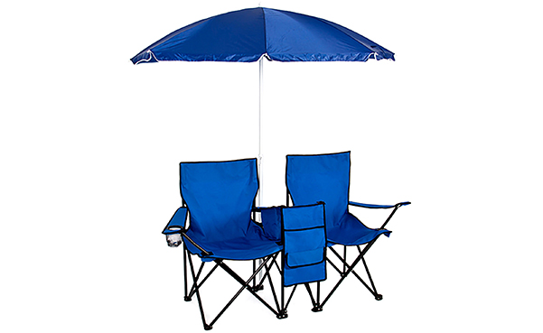 Picnic Folding Chair with Umbrella Table Cooler