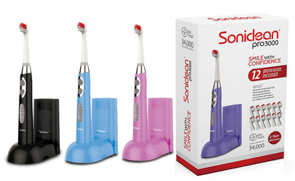 Soniclean Pro 3000 Sonic Toothbrush with 12 Brush Heads
