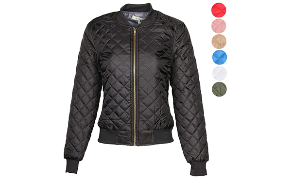 AG Womens Quilted Bomber Jacket
