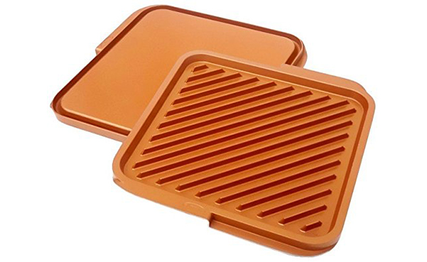 Gotham Steel Nonstick Copper Double Grill and Griddle
