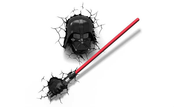 Darth Vader Hand with Lightsaber 3D Deco LED Wall Light