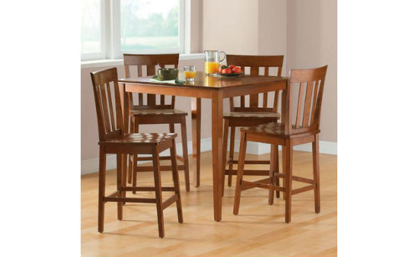 Mainstays 5-Piece Counter-Height Dining Set- Cherry